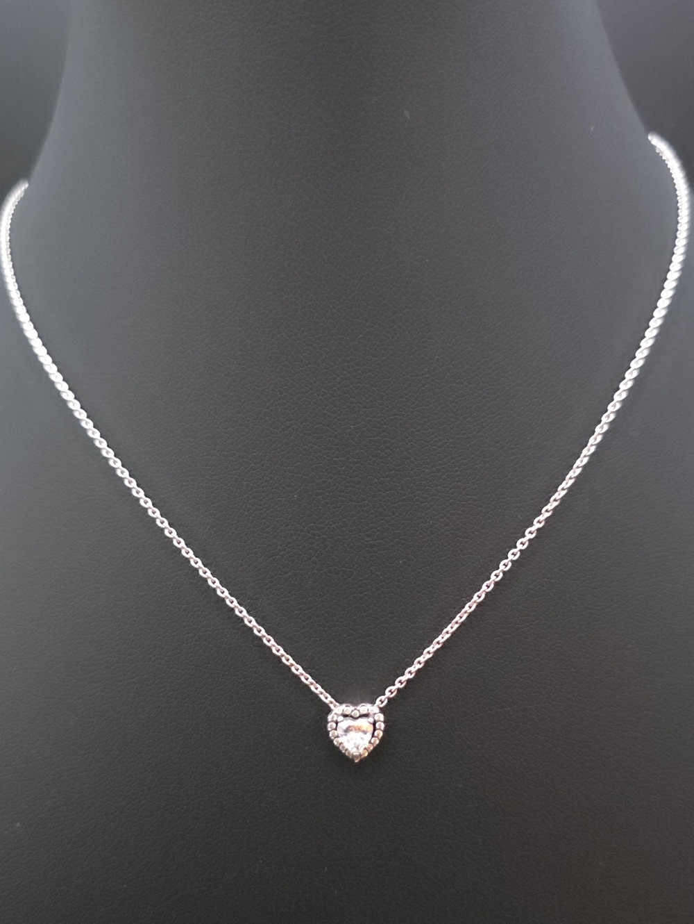 Pandora 925 Heart Halo Pendant Necklace